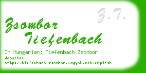 zsombor tiefenbach business card